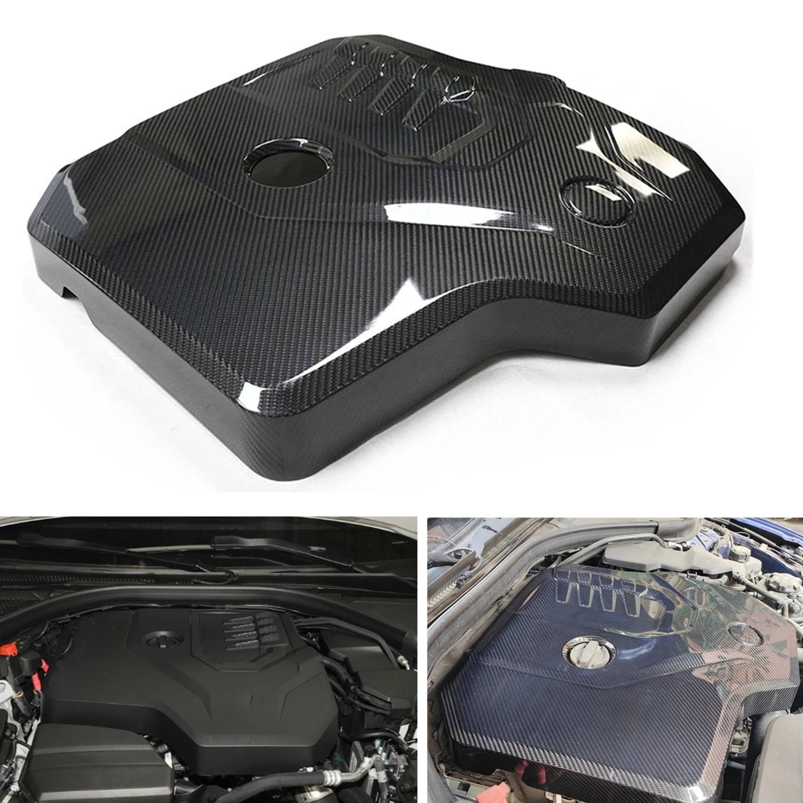 

Carbon Fiber Engine Cover Panel Guard Plate Protector For BMW G Series G20 G28 G22 G23 G30 G11 G14 G15 G16 GT G32 B48 2.0t