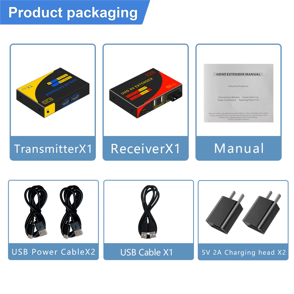 4K 30Hz 20Km HDMI Fiber Optic USB KVM Extender Video Transmitter Receiver Over S