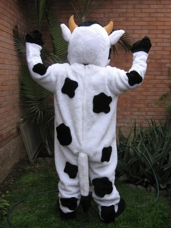 Adult PROFESSIONAL FARM DAIRY COW Mascot Costume Christmas Fancy Dress Halloween Mascot Costume