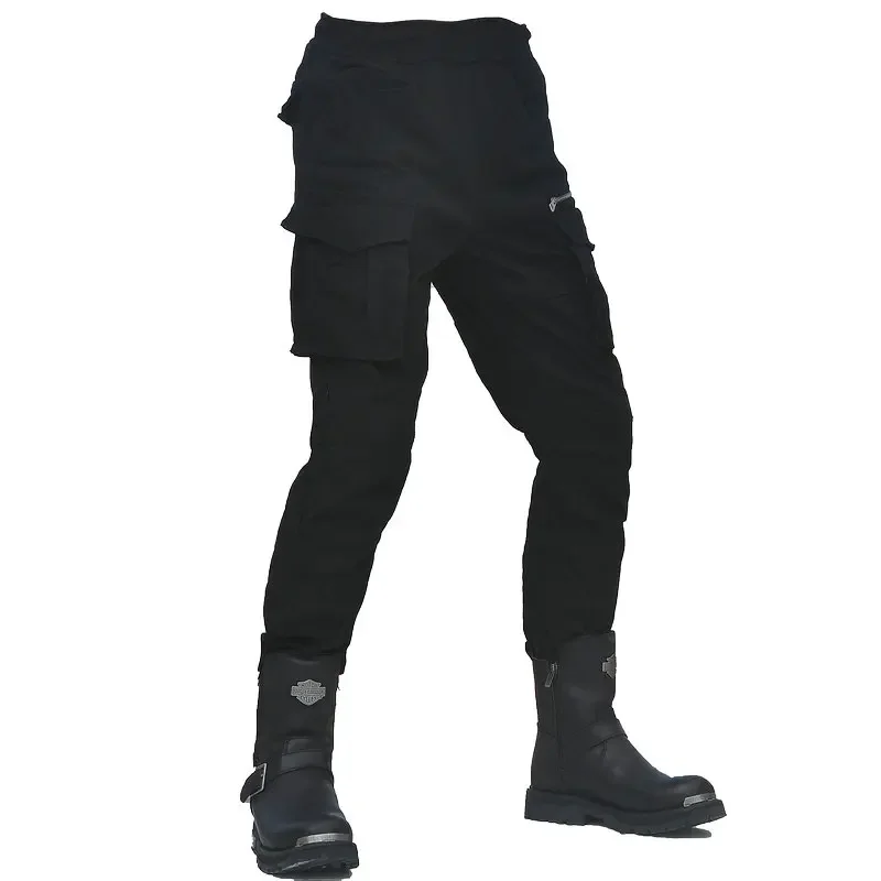 VOLERO 오토바이 라이딩 바지, 캐주얼 청바지, 멀티 포켓, 작은 발 벨트 보호, 내마모성, 남녀 레이싱, 신제품