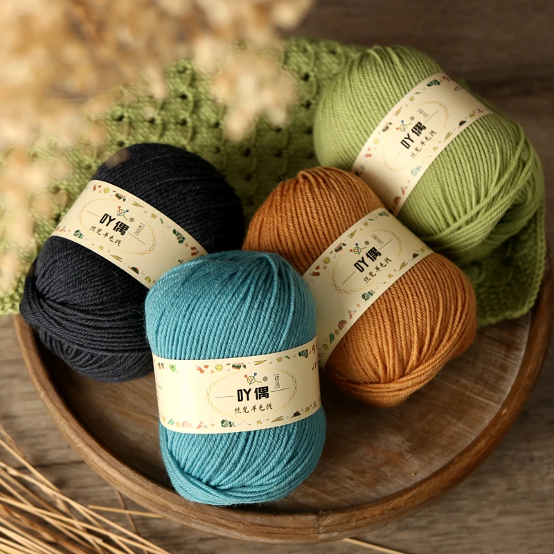 50g/Set Soft Wool Yarn Hand-knitting Baby Warm Worsted Wool Crochet Yarn  For Knitting Crochet Sweater - AliExpress