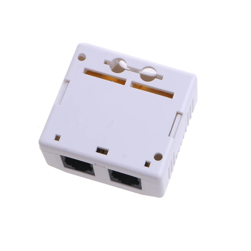 RJ45 정션 박스 Cat5e 8P8C 네트워크 커넥터 2포트 암-암 데스크탑 연장 케이블 박스 U4LD
