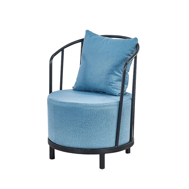 

Nordic Light Luxury Single Sofa Chair Small round Table Leisure Balcony Three-Piece Tables and Chairs