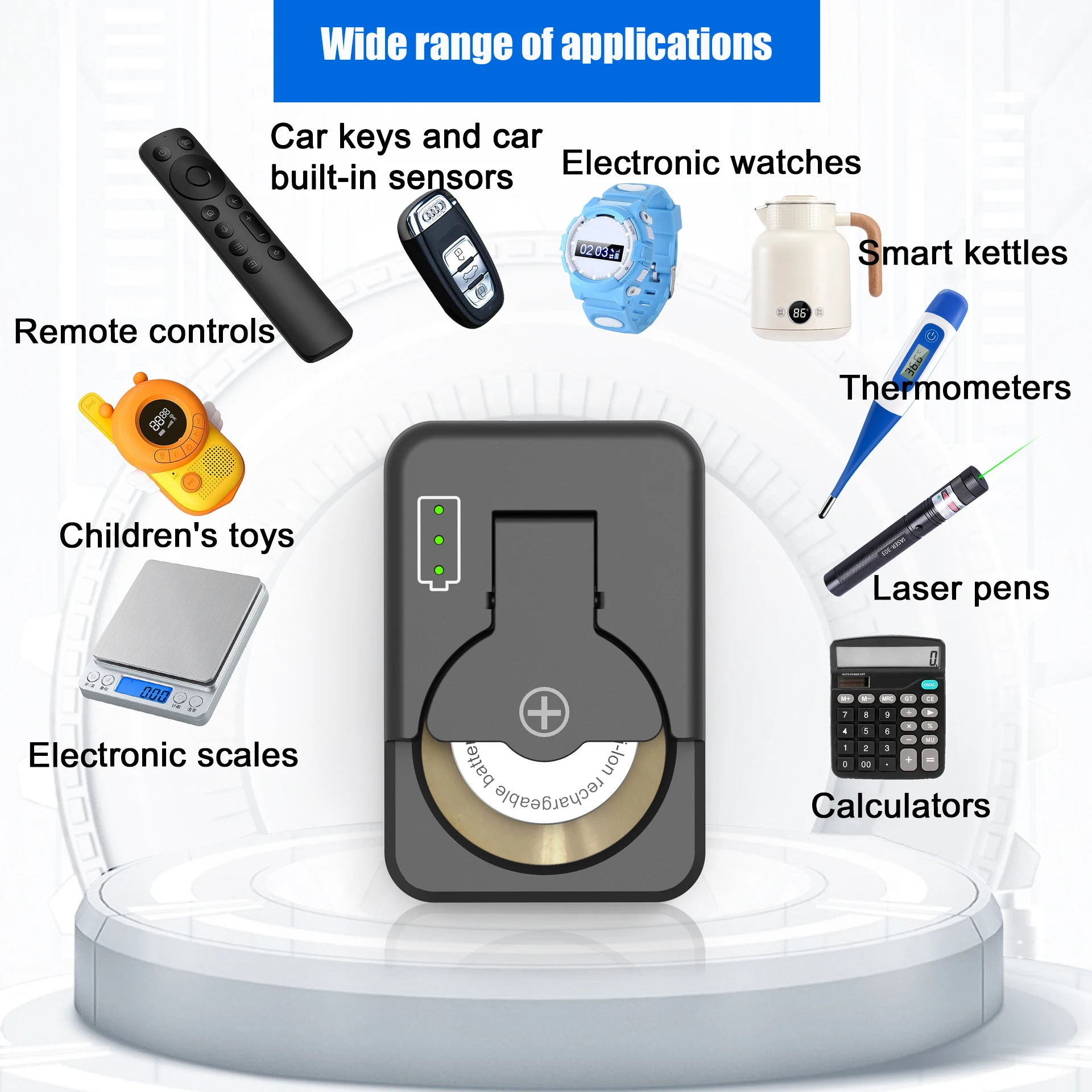 Portable Type-C Lithium Button Battery Charger for Multiple household uses Wide Compatibility Efficient Intelligent Charging type c battery charger