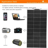 XINPUGUANG Kit de panneau solaire flexible 12V 100W, chargeur solaire à haute efficacité pour camping-car, bateau, batterie de camping 3