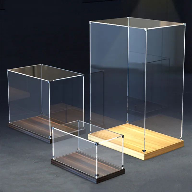 Display Cabinet for Figures Acrylic Transparent Dustproof Display Case  Living Room Storage Box Commodity Shelf Bookcase Shelving - AliExpress