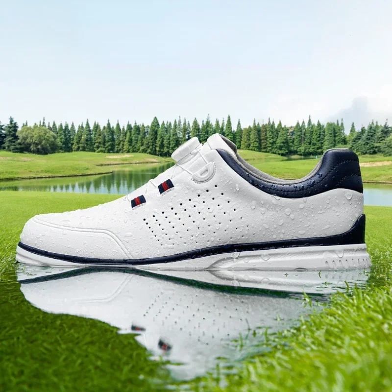 PGM Golf Shoes Men Waterproof Breathable Men's Golf Shoes Male Rotating Shoelaces Sports Sneakers Non-slip Trainers XZ319
