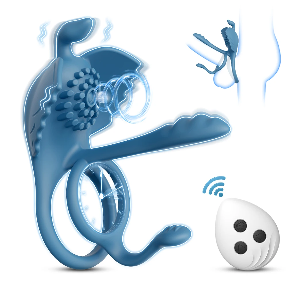 Penis-Vibrations-Penisring, 4-in-1, verzögerter Ejakulationsstimulator, Penisring, Sexspielzeug für Männer, männliche Penisringe, Waren für Erwachsene ab 18 Jahren 1