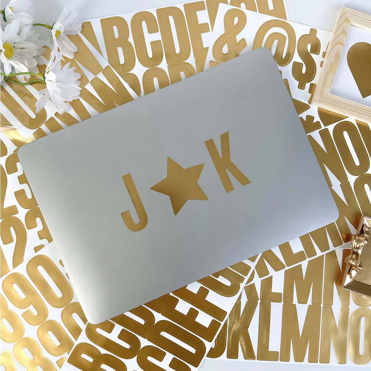 6Sheets Large Letter Stickers Big Font Alphabet Letter Number Stickers 2.5 Inch Self Adhesive Letters Number Kit Mailbox Stickers number stickers,letter stickers