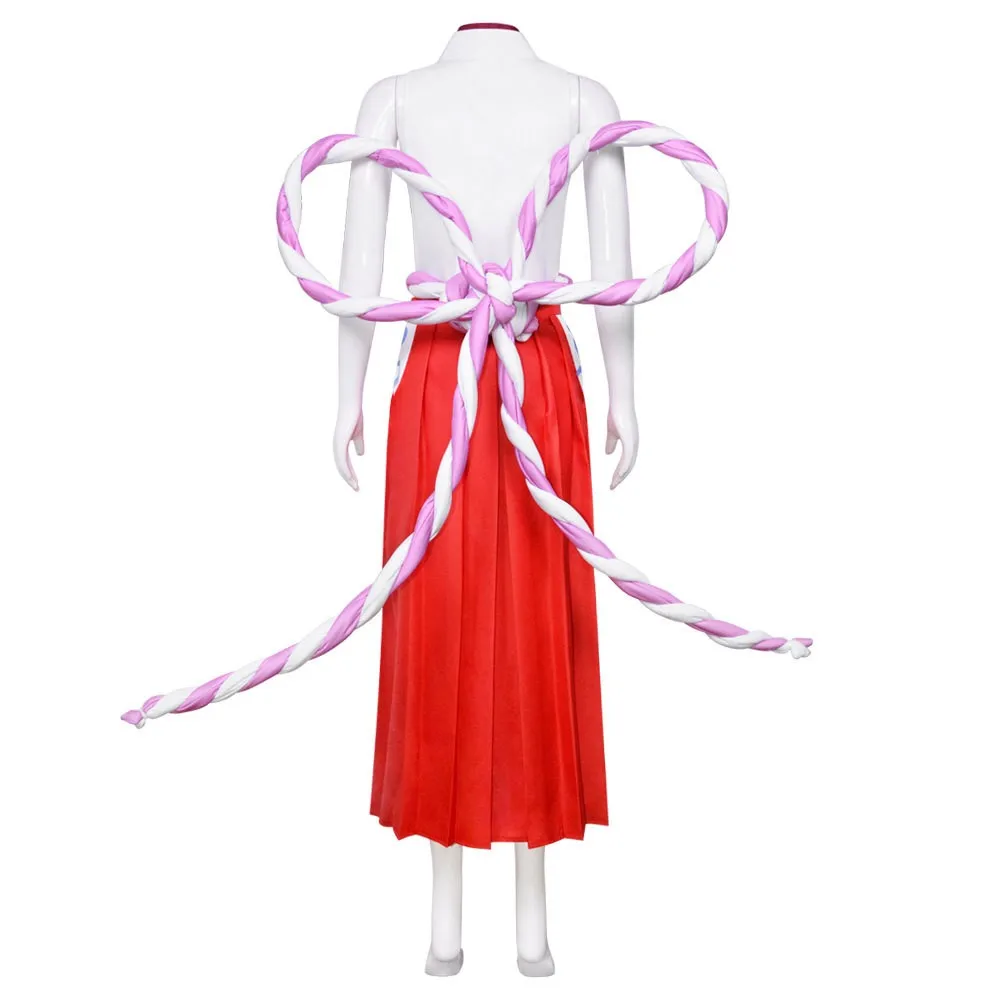 Yamato Costume Cosplay parrucca One Hakama Kendo Samurai Kimono Dress donna 6 pezzi vestito Halloween Carnival Party Uniform