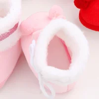 Baby Autumn Winter Boots Baby Girl Boys Winter Warm Shoes Solid Fashion Toddler Fuzzy Balls First Walkers Kid Shoes 0-18M 5
