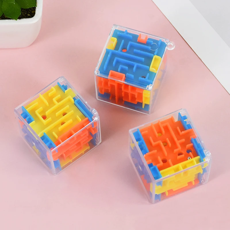 3D Maze Magic Cube Trasparente Puzzle A Sei Lati Speed Cube Rolling Ball Magic Cubes Labirinto Giocattoli Per Bambini Reliever Educational