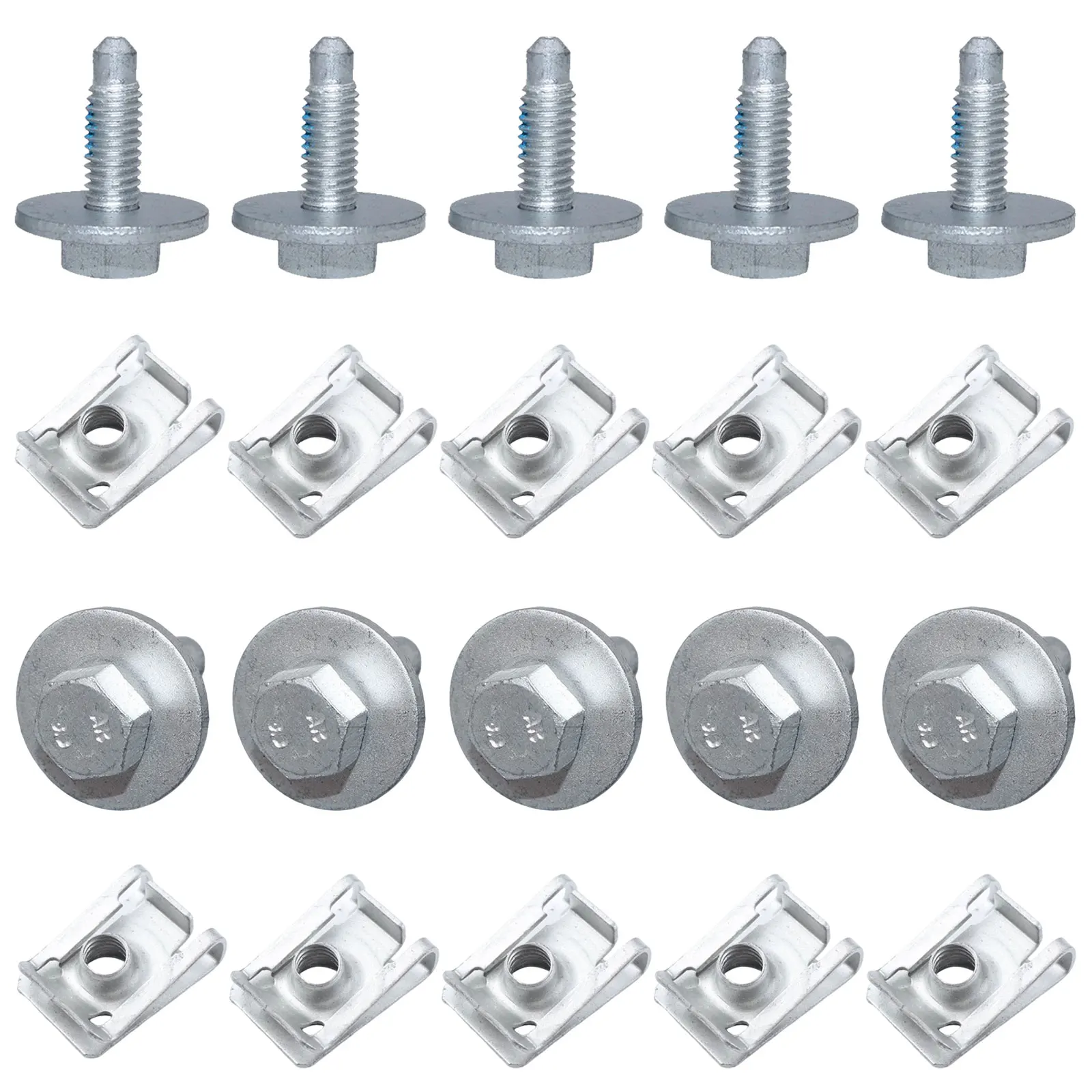 Engine Cover Undertray Clips M6 Body Bolt U-nut Screws Retainer Splash Shield Guard For Opel Vauxhall Vivaro Renault Fiat Nissan auto fasteners auto accessories