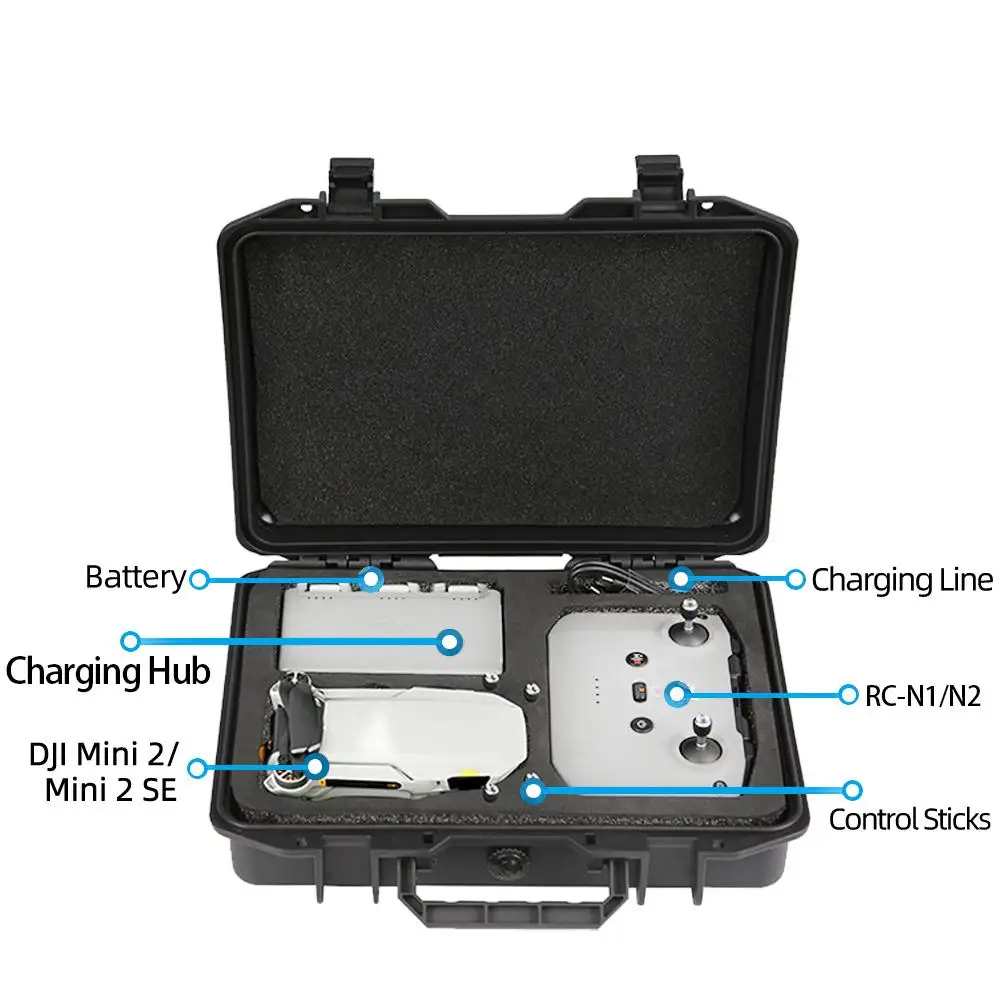 Drone Case Explosion Proof Box for DJI Mini 2 Hard Shell Suitcase Waterproof Storage Carrying Accessories