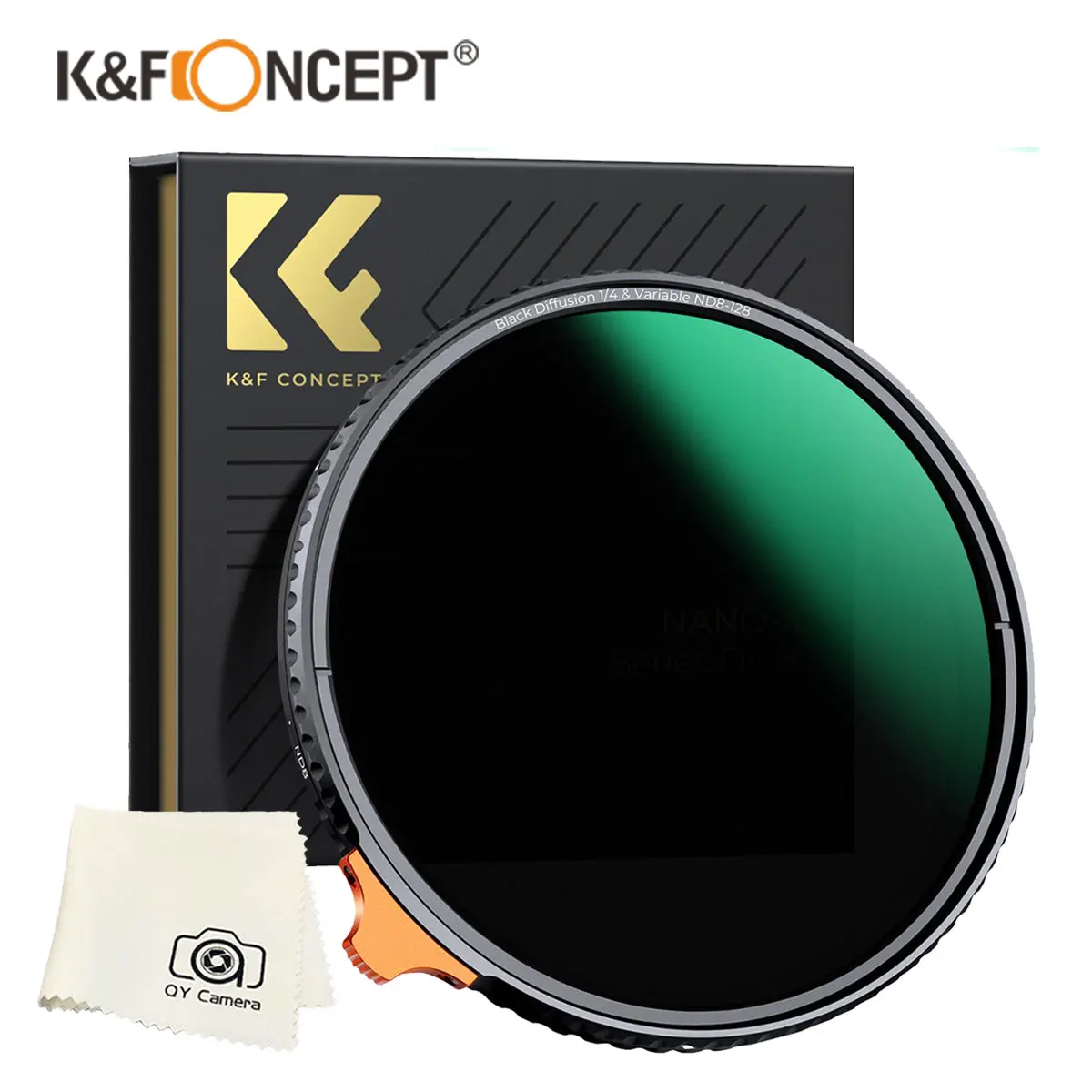 

K&F kf Concept 2in1 2 in 1 Black Pro Mist Diffusion 1/4+ND8-128 Variable Adjustable Lens Lenses Filter 67mm 72mm Nano X Series