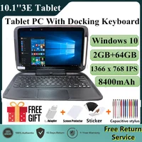 2 IN 1Tablet PC 10.1 INCH 3E Windows 10 2GBDDR+64GB ROM With Docking Keyboard 1366*768 IPS Screen Dual Camera 1