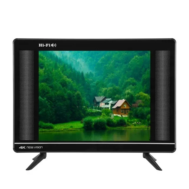 15-inch small size TV portable flat-panel HDTV 12V AC 220V dual-purpose HDTV small