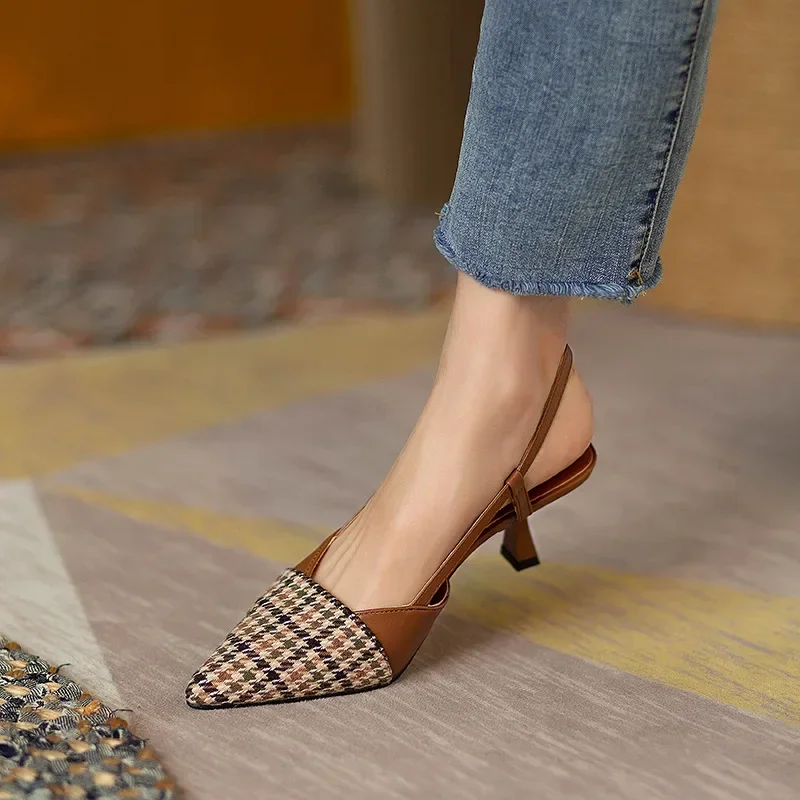 High Heels Summer  Arrival Fashion Buckle Pointed Heel Sandals Women Comfort Simplicity Stilettos Sandalias De Mujer