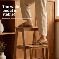 Household foldable ladder stool telescopic wooden mini 3-step ladder multi-functional steady стул стремянка kitchen furniture 5