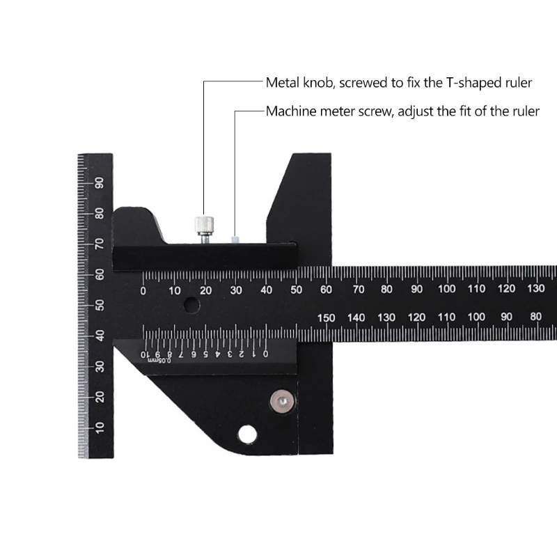 

Multi-purpose Depth Caliper Carpenter Measuring Tool Depth Vernier Caliper for Width Depth Inner Outer Measuring