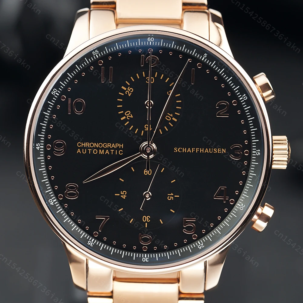 2022 Fashion New Men's Automatic Watch 44mm Sapphire Crystal Glass Stainless Steel Leather Strap Sports Leisure Waterproof