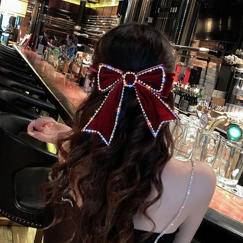 Elegant Fabric Ribbon Velvet Bow Hairpins Hair Clips