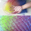 3 Sizes Nylon Fishing Nets Collapsible Fishing Tools Rhombus Mesh Hole Depth Folding Nylon Landing Dip Net  2