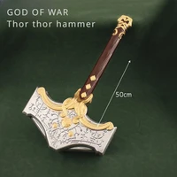 God of War Gaming Peripherals Thor Hammer PU Rubber Kratos 50CM Weapon Prop Model Toy Pendant Cosplay Martial Arts Weapons Toys 1