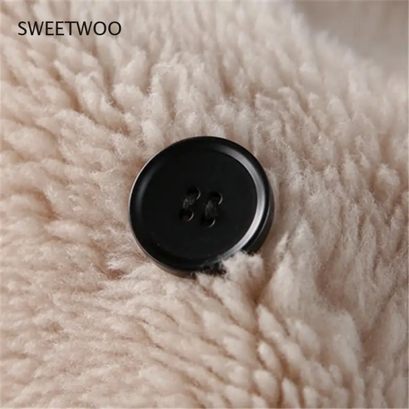 Women Winter New Lamb Fur Coat Female Korean Hooded Granule Sheep Shearing Jacket Loose Mid-Length Warm Outerwear Ladies 2022