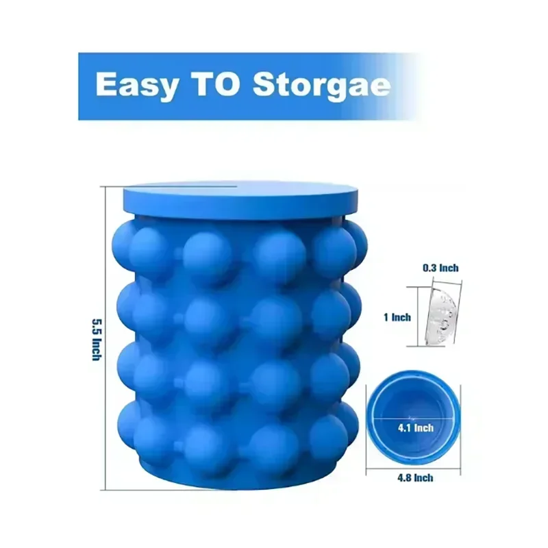 Silicone Ice Cube Maker Portable Bucket