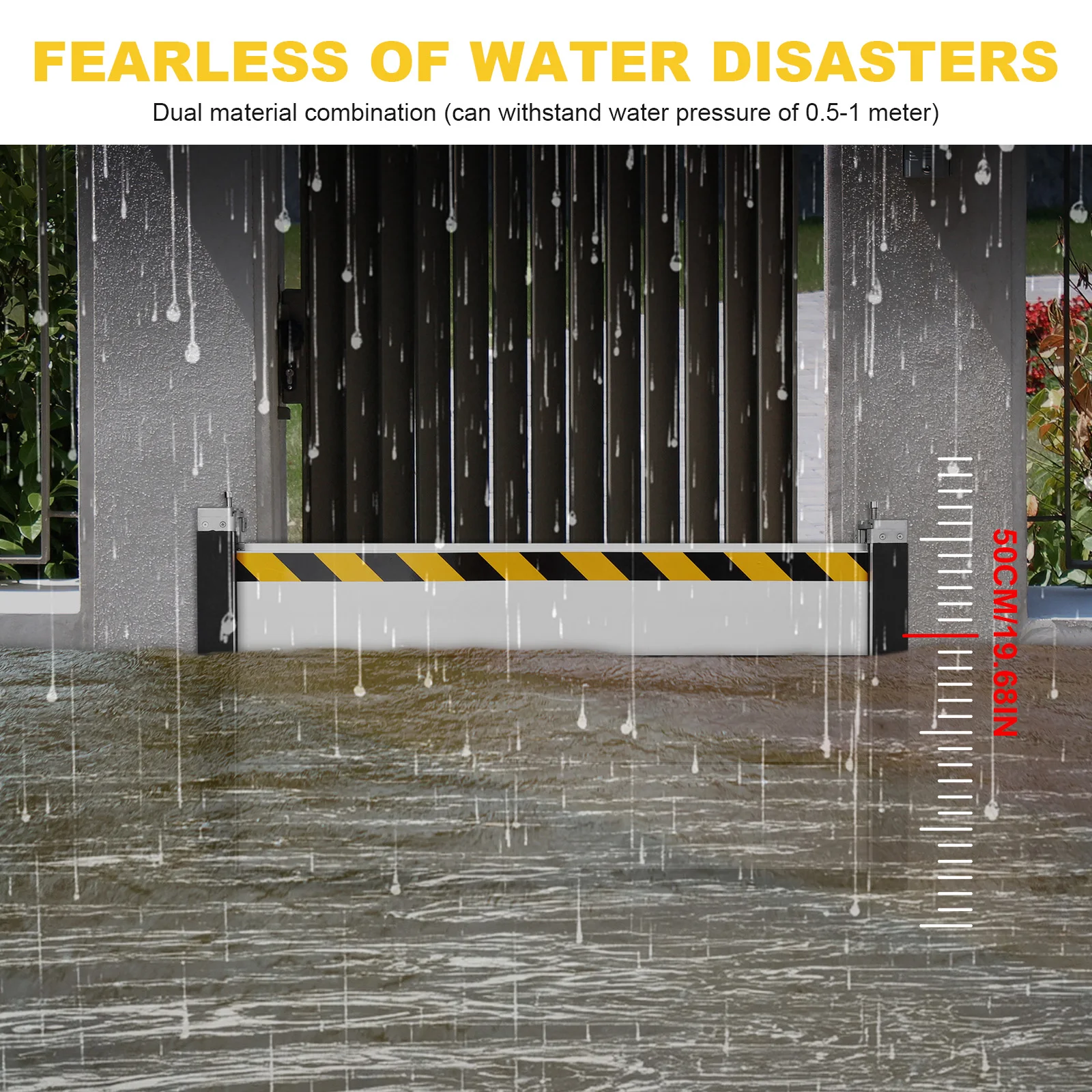 Aluminum Flood Protection Barrier Water Stopper Panel Unit Module Flood Protection Baffle Movable Gate Waterproof Seal Deflector