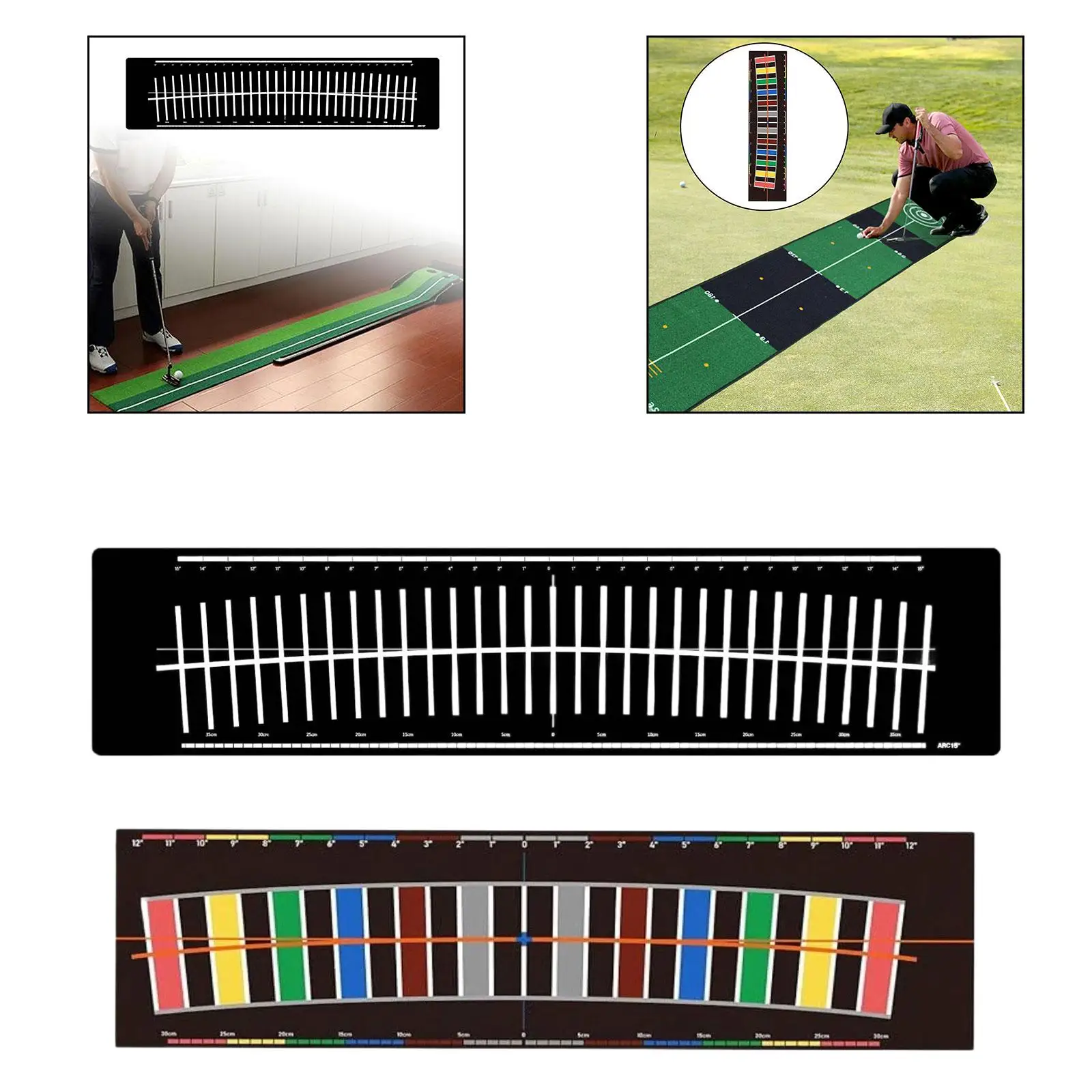 Golf Putting Mat Aid Training Home Improving Skills Velvet Mat Game Practice