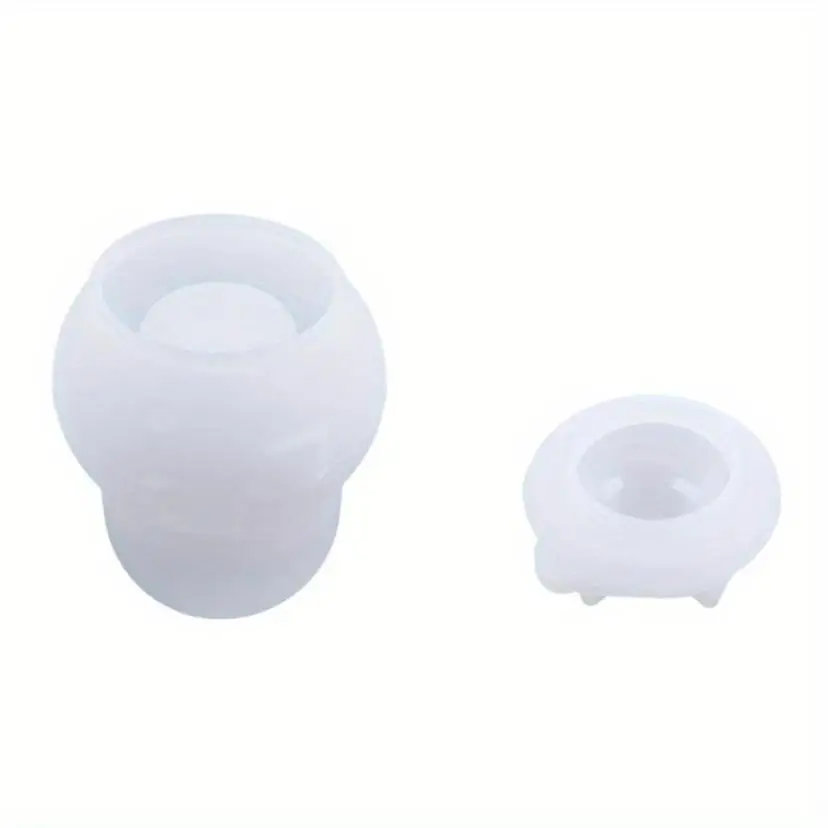 1 Set DIY Christmas Snowman Crystal Epoxy Resin Mold Christmas Tree Storage Jar Bottle Silicone Mold