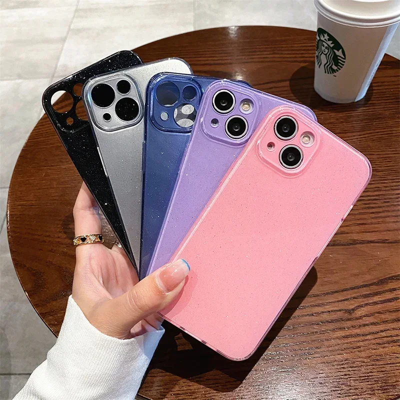Фото Блестящий Мягкий чехол из ТПУ для IPhone 14 Pro 13 12 11 Pro Max X XR XS Max №4