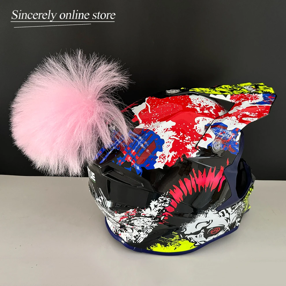 Casco de cola de caballo para motocicleta, casco de bicicleta, trenzas, colas de pelo, se utilizan para cualquier casco/ventosa Reus