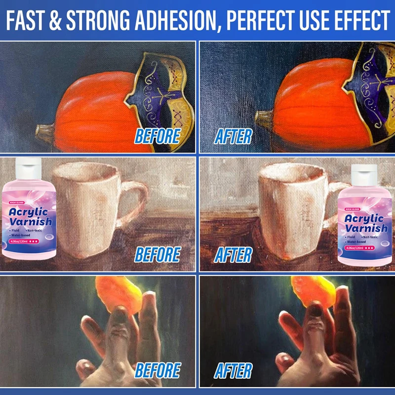 Acrylic Varnish 120ML High Gloss Finish Protective Clear Coat