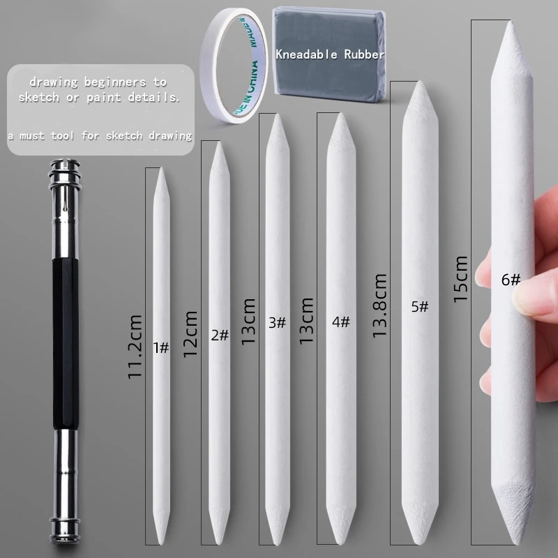 Pencils Blending Stumps And Tortillions Set Paper Art Blenders With Sandpaper Sharpener And Pointer For Charcoal Sketch Drawing Tools From Kuo10, $6.98 - View #11