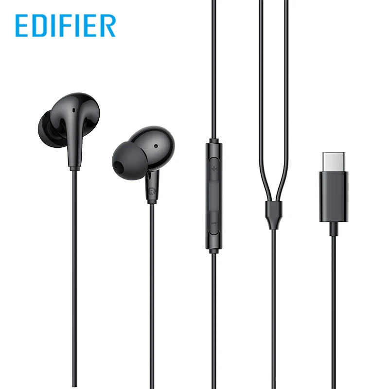 Edifier P230 USB-C Wired Earbuds with Remote and Mic Hi-Res In-Ear Earphone 12.4mm Dynamic Driver IP54 Dust & Splash Resistant