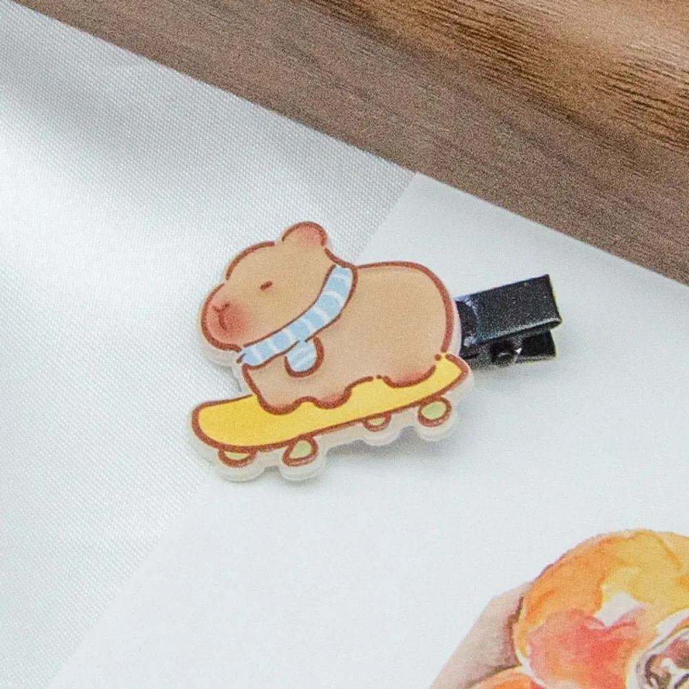 Gifts Acrylic Capybara Hairpin Waterproof Cute Cartoon Duckbill Clip Korean Style Sweet Animal Barrettes Party