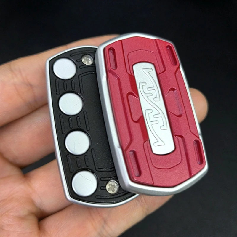 EDC Metal Unlimited Pushing Card Fidget Spinner Decompression Rotate Haptic Push Slider Anxiety Stress Relief Fingertip Gyro Toy