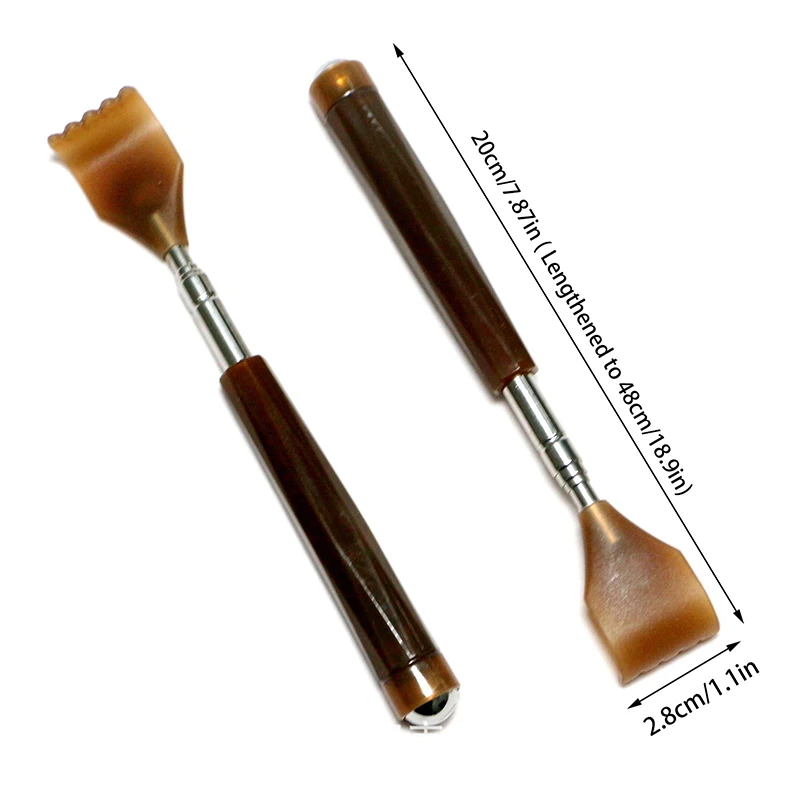 1 Stück ausziehbarer magnetischer Kugel-Hackle-Rückenkratzer mit Magnet, Teleskop-Kratzer, Rückenkratzer, Massagegerät, Rückenschaber – Detail 11
