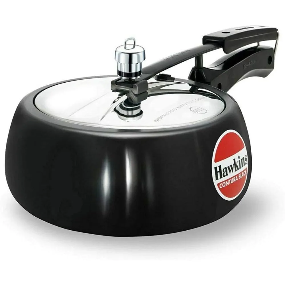 Hawkins CB30 Hard Anodised Pressure Cooker, 3-Liter, Contura Black Pressure Cooker  Pressure Cooker Stainless Steel