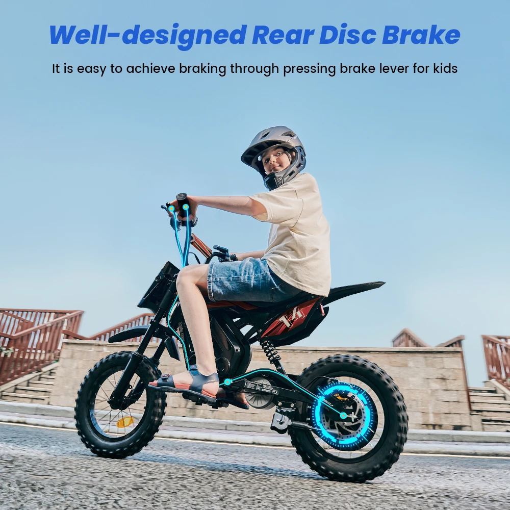 Elektrofahrrad iscooter A14 Kinder E-Bike 36V5.2Ah Akku 500W Motor 27KM/H Geschwindigkeit Kinder-Elektrofahrrad für draußen EU-Lagerbestand – Detail 7