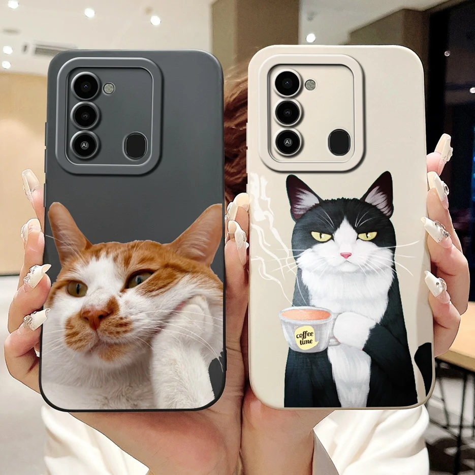Luxury Candy Painted Soft TPU Phone Case for Tecno Spark 8C and Spark Go 2022
