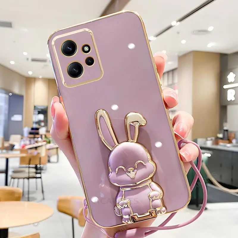 Silicone Phone Case For Xiaomi Redmi Note With Rabbit Holder_voghion.com