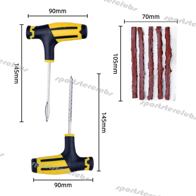 Tire Repair Kit Car Tire Repair Tool Kit DIY Flat Tire Repair Tyre Strips Kit Truck Motorcycle Home Plug Patch Rasper Tool