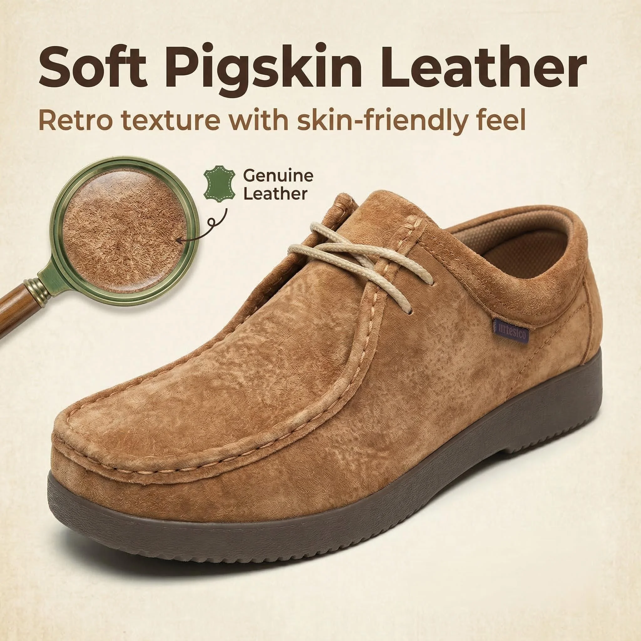 Mens Casual Dress Genuine Leather Hand-sewn Loafers Shoes Elegant Mocassins ,casual Sneakers Lace-up_vogvips.com
