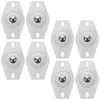 8 Pcs Self Adhesive Casters Stainless Steel Trashcan Wheels Accessories Small Appliance Paste Universal Abs Furniture Mini 3