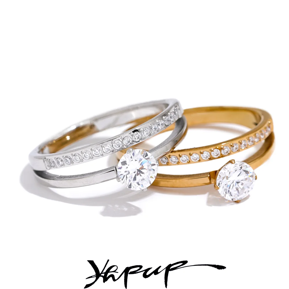 Yhpup Double Layer Classic Ring Women Gift