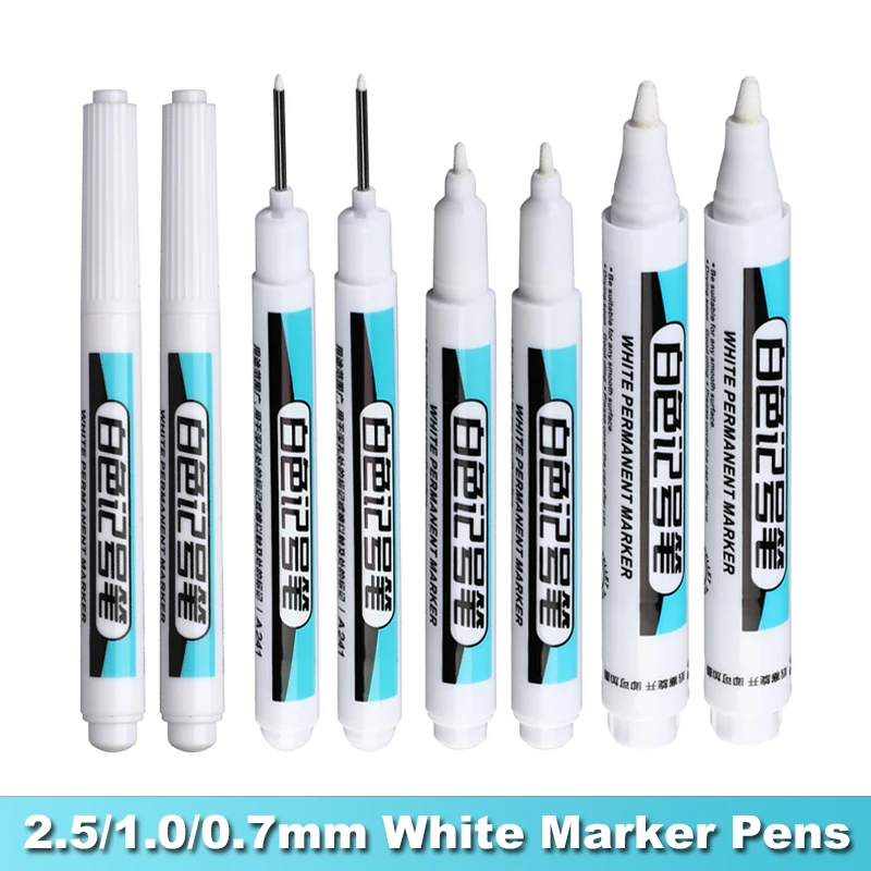 Pack De 4 Rotuladores Blancos Para Neumáticos – Tinta A Base De Aceite, Impermeable Y Resistente A La Decoloración, Ideal Para Personalizar